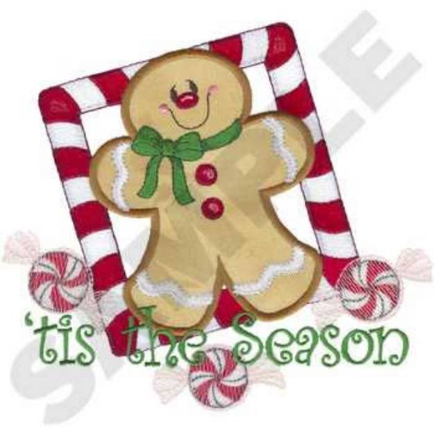 Picture of Gingerbread Applique Machine Embroidery Design