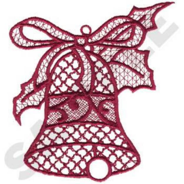 Picture of Lace Bell Machine Embroidery Design