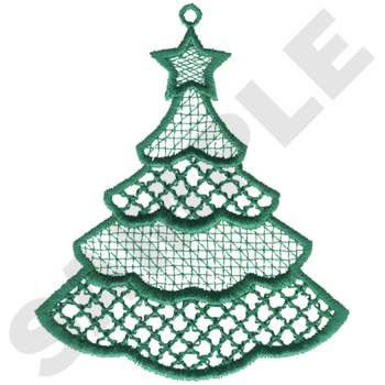 Lace Christmas Tree Machine Embroidery Design