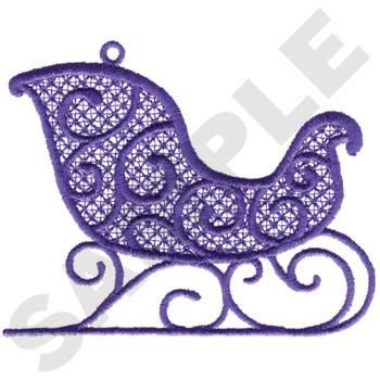 Lace Sleigh Machine Embroidery Design