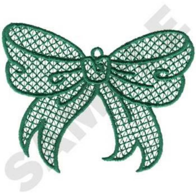 Picture of Lace Bow Machine Embroidery Design