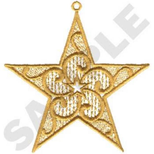 Picture of Lace Star Machine Embroidery Design