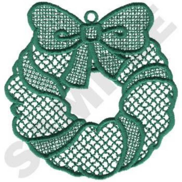 Picture of Lace Wreath Machine Embroidery Design