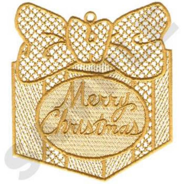 Picture of Lace Xmas Gift Machine Embroidery Design
