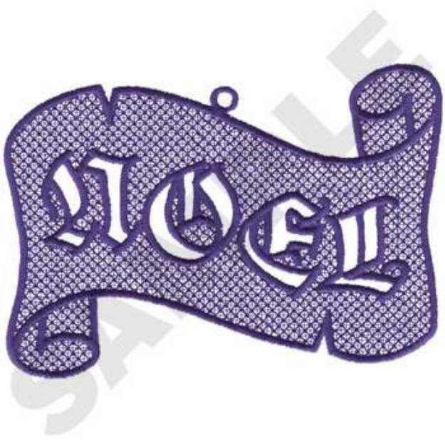 Picture of Lace Noel Sign Machine Embroidery Design