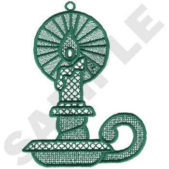 Lace Candle Machine Embroidery Design