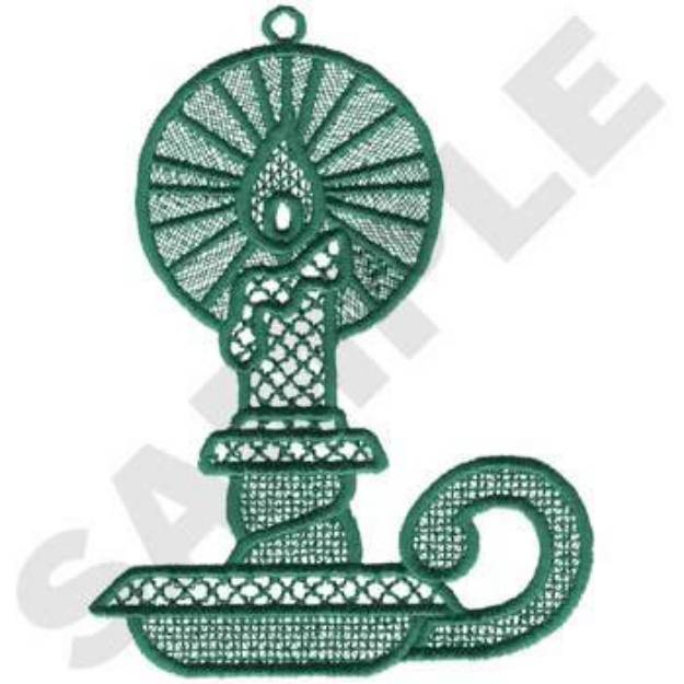 Picture of Lace Candle Machine Embroidery Design