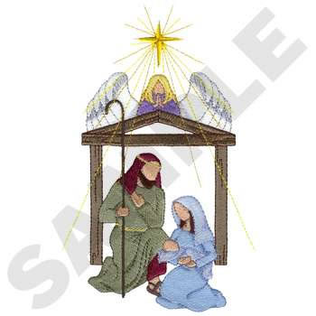 Nativity Scene Machine Embroidery Design