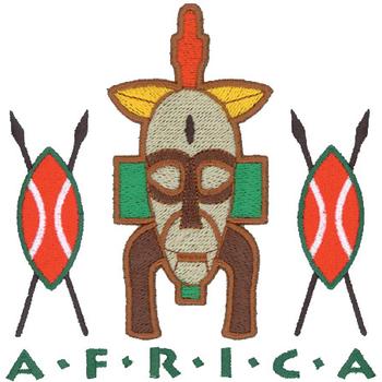 3D African Mask Machine Embroidery Design