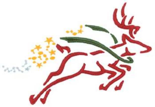 Picture of 3D Holiday Deer Machine Embroidery Design
