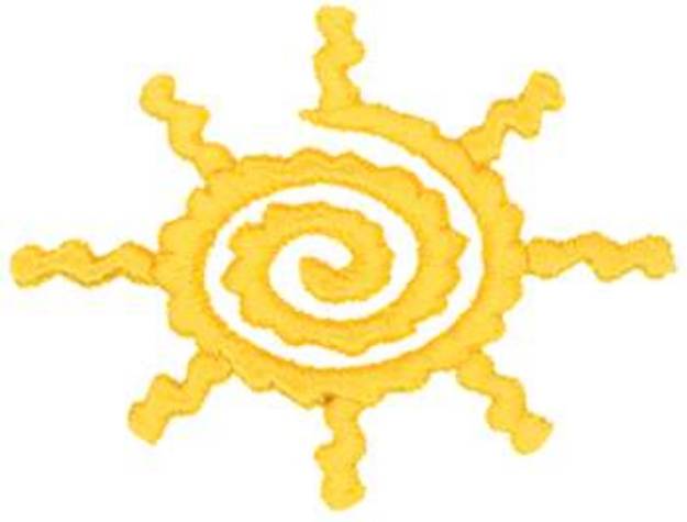 Picture of 3D Spiral Sun Machine Embroidery Design