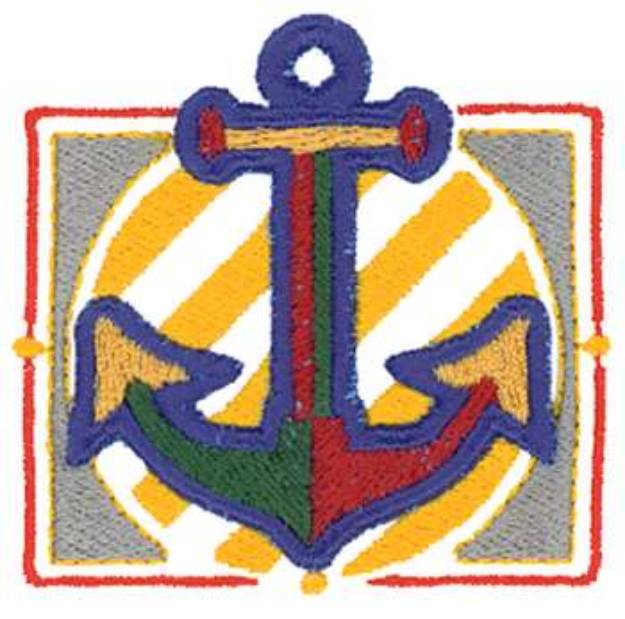 Picture of 3D Anchor Logo Machine Embroidery Design