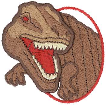 3D Dinosaur Machine Embroidery Design