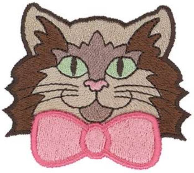 Picture of 3D Cat Face Machine Embroidery Design