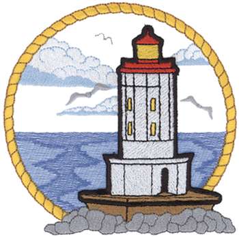 3D Lighthouse Machine Embroidery Design