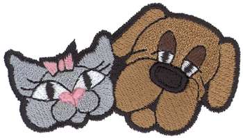 3D Dog And Cat Machine Embroidery Design