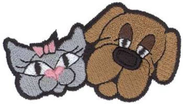 Picture of 3D Dog And Cat Machine Embroidery Design