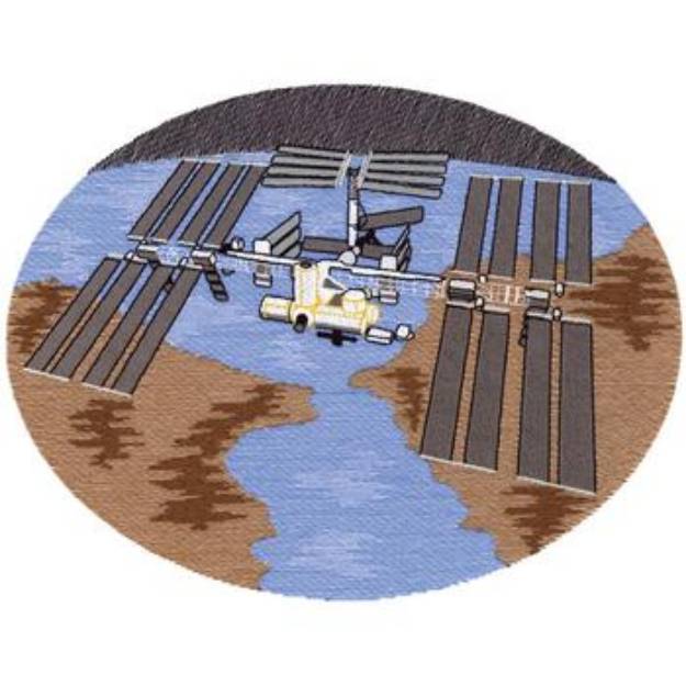 Picture of Space Station Machine Embroidery Design