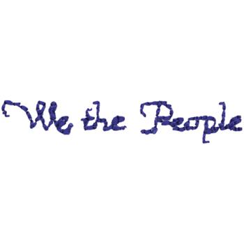 We The People Machine Embroidery Design