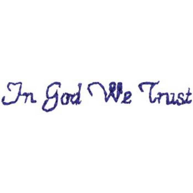 Picture of In God We Trust Machine Embroidery Design