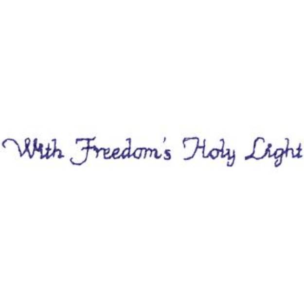 Picture of Freedoms Holy Light Machine Embroidery Design