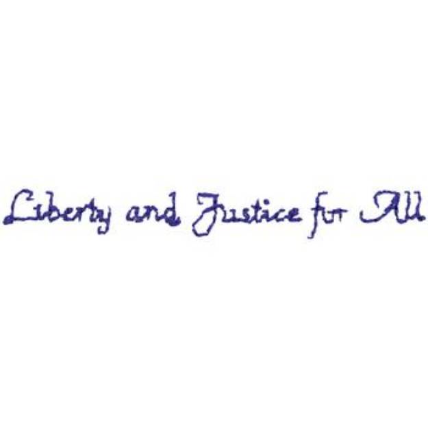 Picture of Liberty And Justice Machine Embroidery Design
