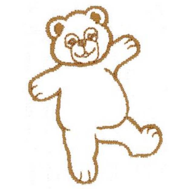 Picture of Teddy Bear Outline Machine Embroidery Design