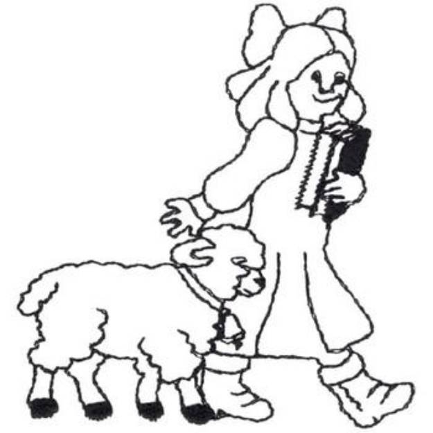 Picture of Mary Had A Little Lamb Machine Embroidery Design