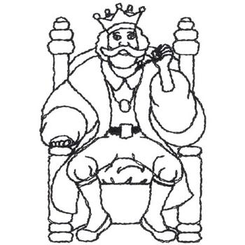 Old King Cole Outline Machine Embroidery Design