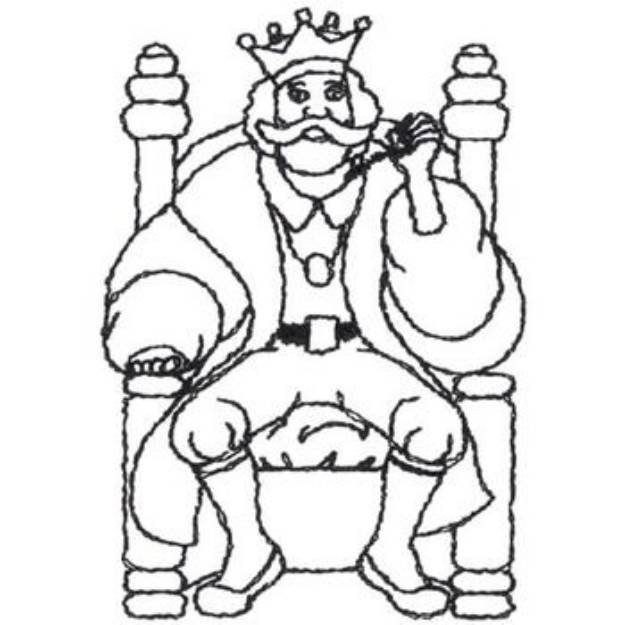 Picture of Old King Cole Outline Machine Embroidery Design