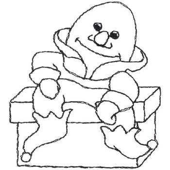 Humpty Dumpty Outline Machine Embroidery Design