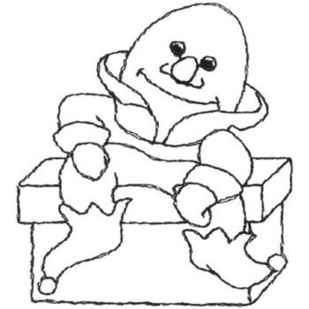 Picture of Humpty Dumpty Outline Machine Embroidery Design