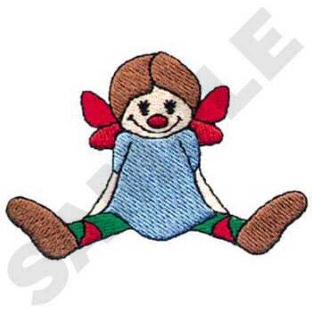 Picture of Little Girl Doll Machine Embroidery Design