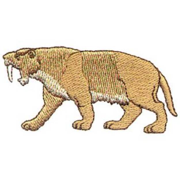Picture of Sabre Tooth Tiger Machine Embroidery Design