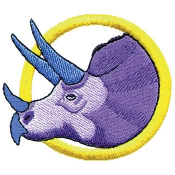 Triceratops Machine Embroidery Design