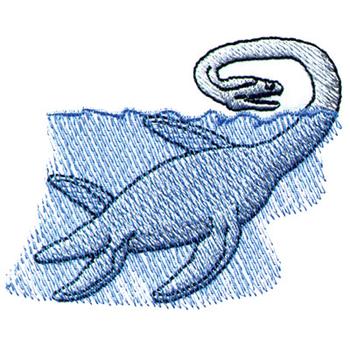 Plesiosaurus Machine Embroidery Design