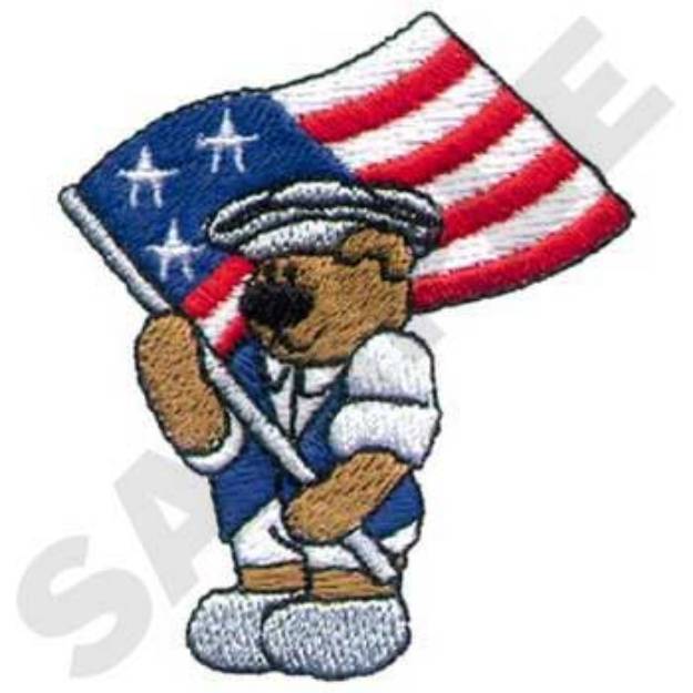 Picture of Patriot Bear Machine Embroidery Design