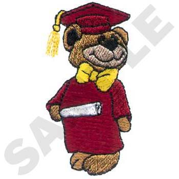 Graduate Bear Machine Embroidery Design