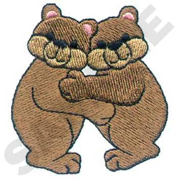 Bear Hug Machine Embroidery Design