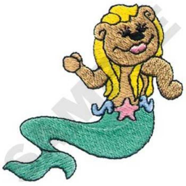 Picture of Mermaid Bear Machine Embroidery Design