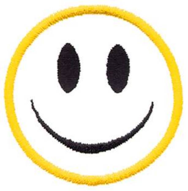 Picture of Smiley Face Outline Machine Embroidery Design