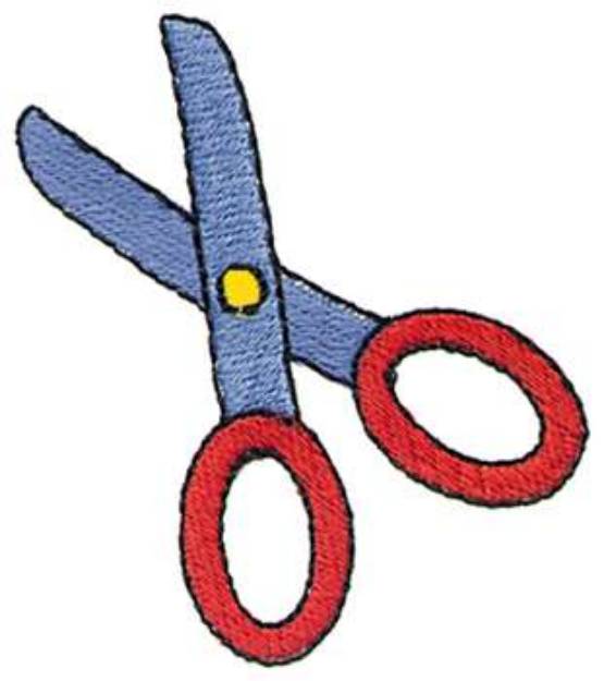 Picture of School Scissors Machine Embroidery Design