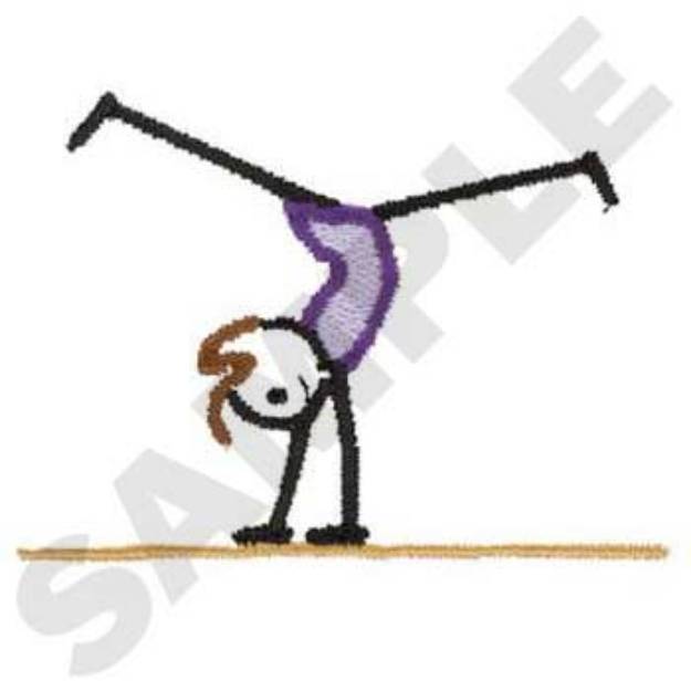 Picture of Child Gymnast Machine Embroidery Design