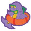 Picture of Fish With Preserver Machine Embroidery Design