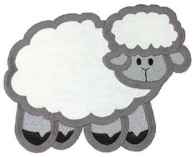 Picture of Lamb Applique Machine Embroidery Design