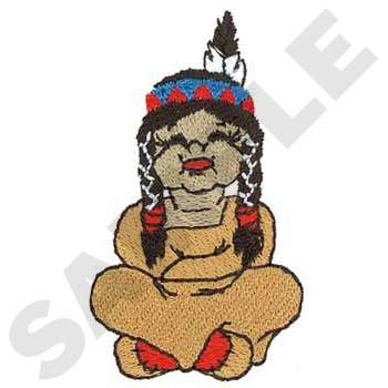 Indian Girl Machine Embroidery Design
