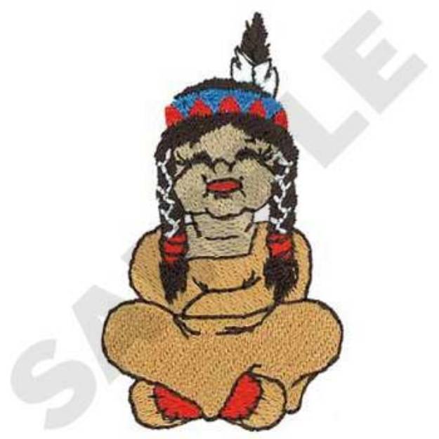 Picture of Indian Girl Machine Embroidery Design