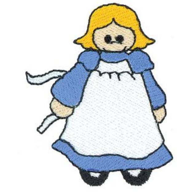 Picture of Girl Doll Machine Embroidery Design