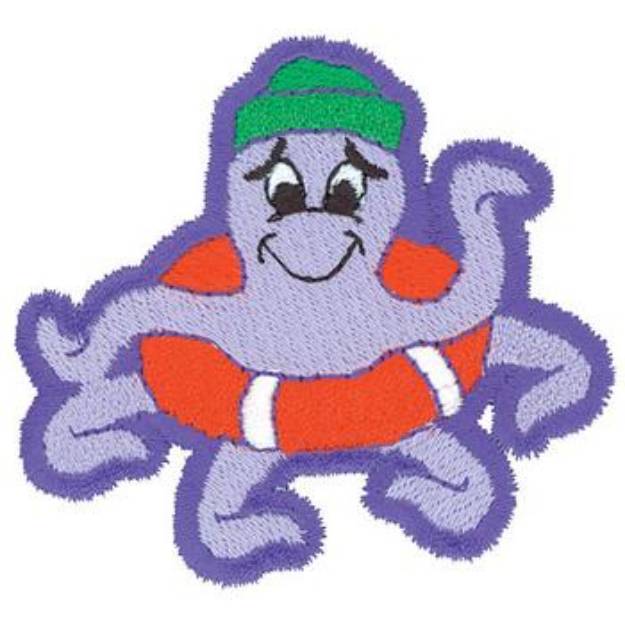 Picture of Octopus In Preserver Machine Embroidery Design