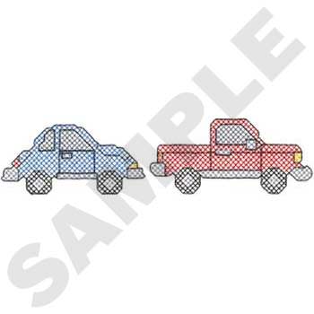 Car And Truck Machine Embroidery Design